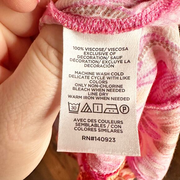 Loft Lily Godet Puff Sleeve‎ Mini Flare Dress Pink 3/4 sleeve Women’s Size XXL - Picture 10 of 12